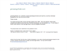 Tablet Screenshot of genealogyfinder.com